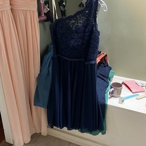 One shoulder bridesmaid dress
